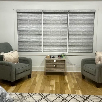 Motorized window shades installation in Johns Creek kitchen